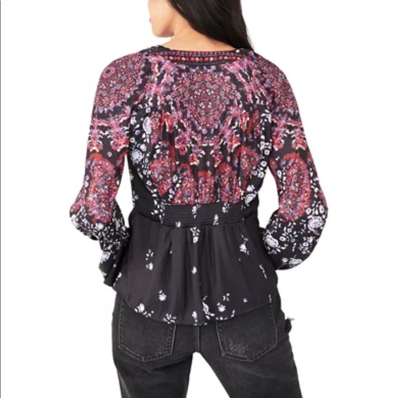10. Free People Run Free Blouse in Night Combo - Picture 5 of 17